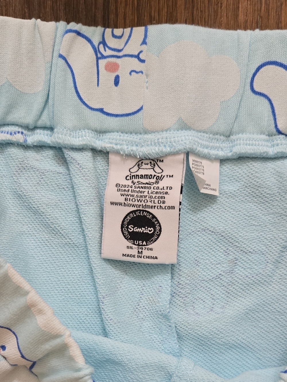Sanrio Cinnamoroll Light Blue Athletic Shorts/ 3 Pc Bundle - Picture 6 of 6